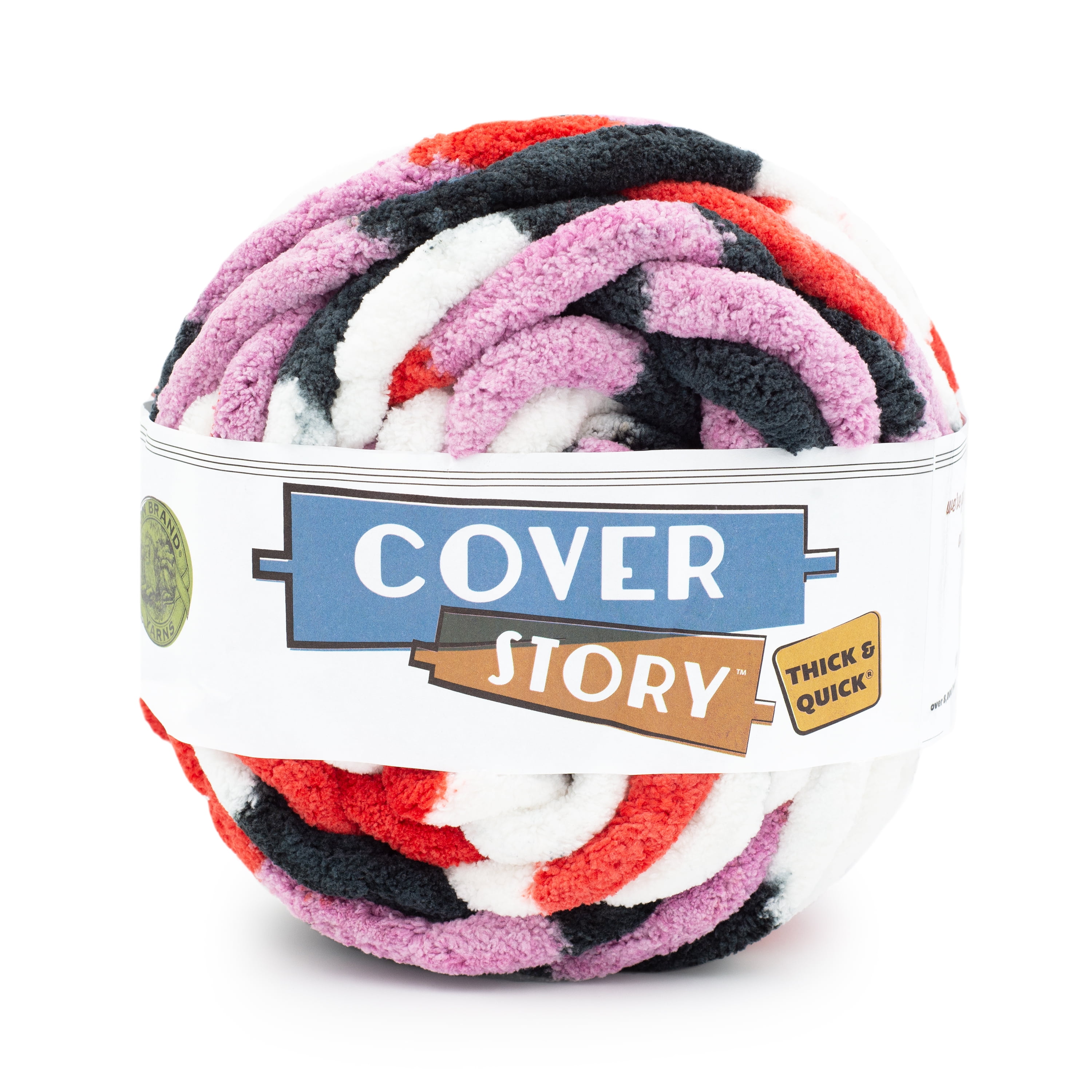 Lion Brand Yarn Cover Story Thick & Quick Metropolis Jumbo Polyester Multi-color Yarn 1 Cake
