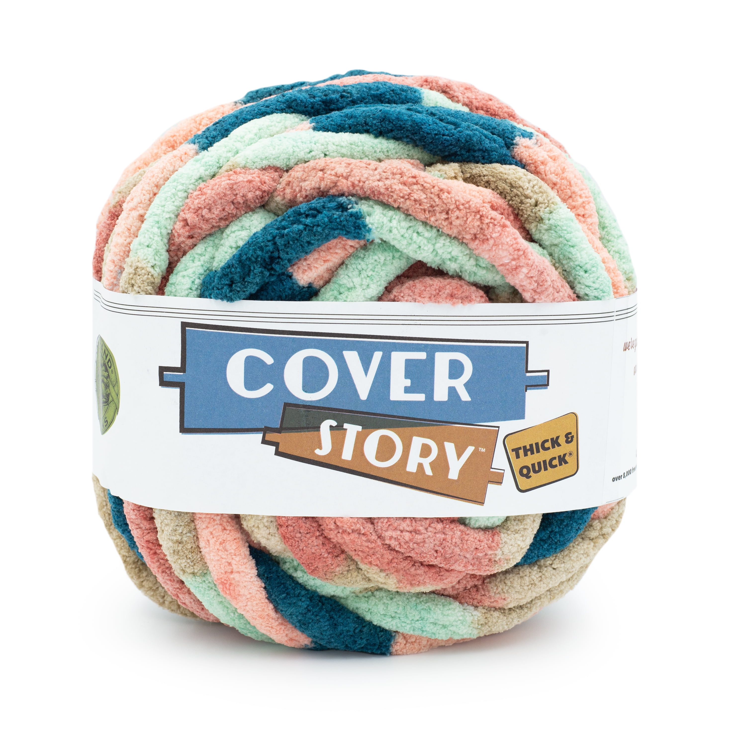 Lion Brand Yarn Cover Story Thick & Quick Mountain Dawn Jumbo Polyester Multi-color Yarn 1 Cake