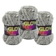 thumbnail image 1 of Lion Brand Yarn DIY Glow Chenille Grey Super Bulky Polyester Yarn 3 Pack, 1 of 4