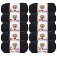 thumbnail image 1 of Lion Brand Yarn DIYarn Black Medium Acrylic Yarn 10 Pack, 1 of 4