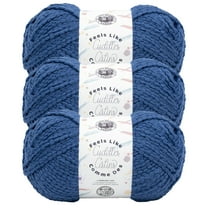 Lion Brand Yarn Feels Like Cuddles Ink Bulky Polyester Yarn 3 Pack