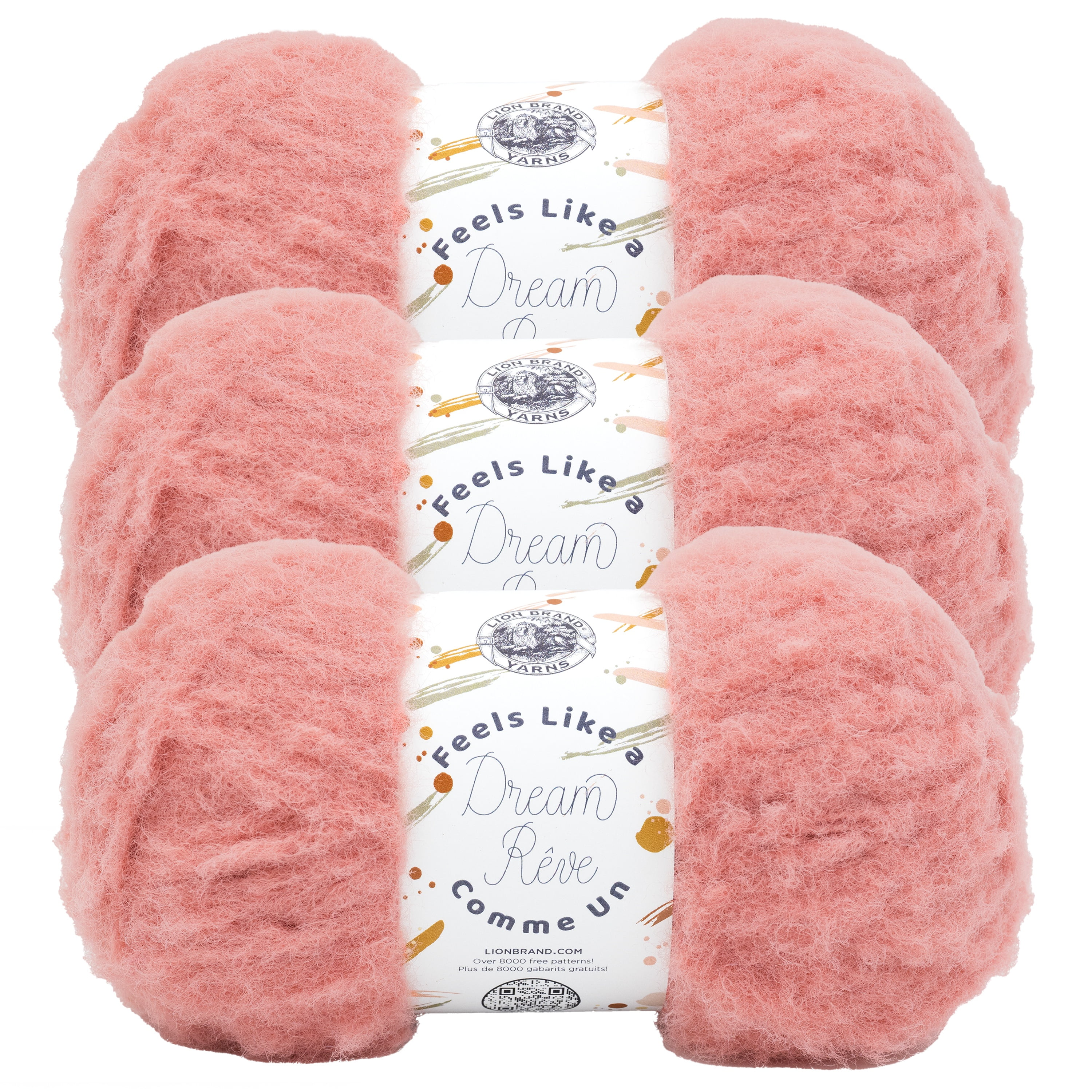 Lion Brand Yarn Feels Like a Dream Cameo Bulky Nylon Yarn 3 Pack