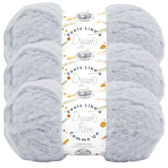 Lion Brand Yarn Feels Like a Dream Moonstone Bulky Nylon Yarn 3 Pack