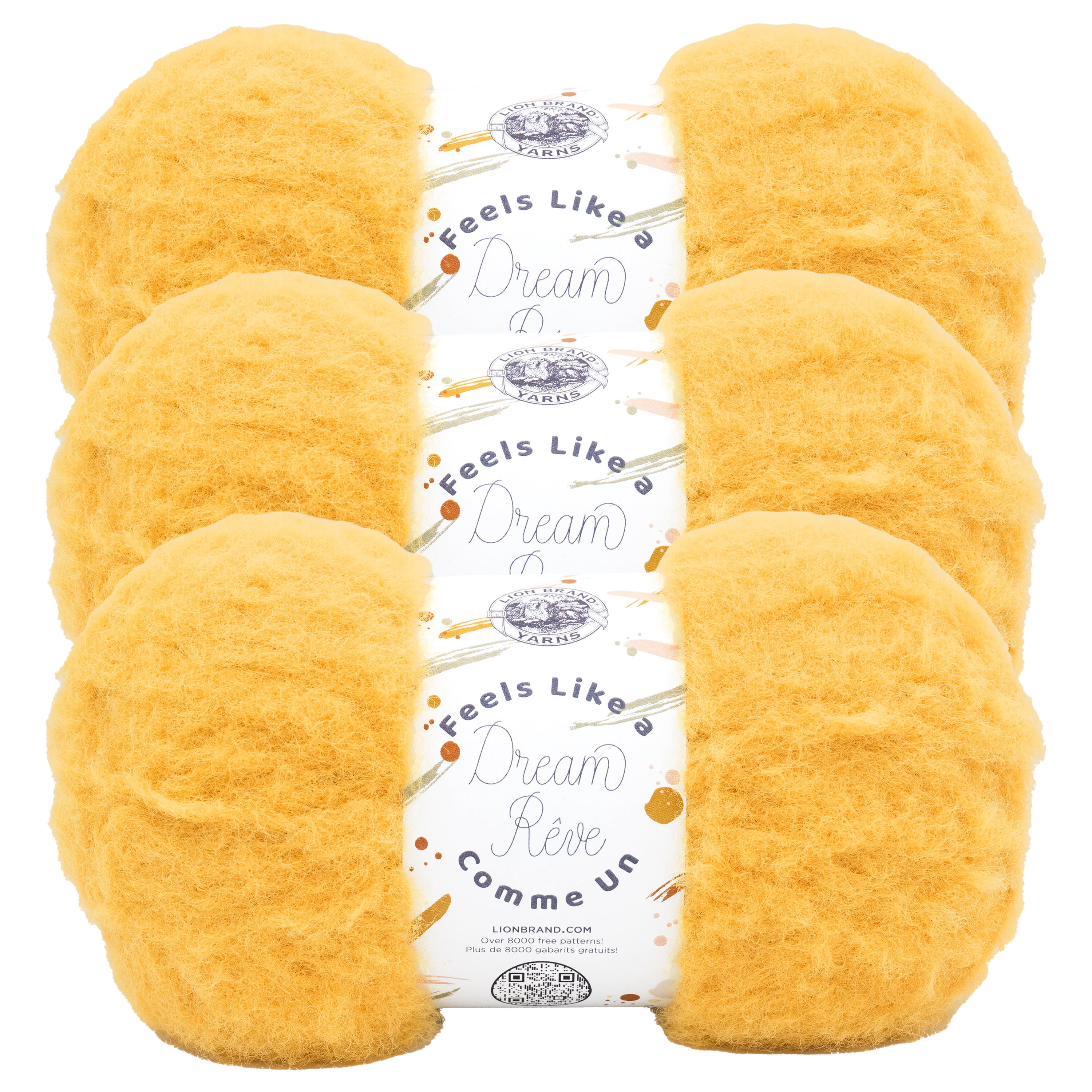 Lion Brand Yarn Feels Like a Dream Sunflower Bulky Nylon Yarn 3 Pack ...