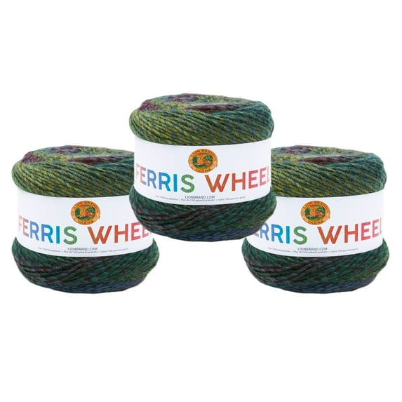 Lion Brand Yarn Ferris Wheel Imaginary Garden Medium Acrylic Yarn 3 Pack