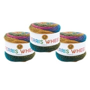 Lion Brand Yarn Ferris Wheel Summer Day Self-Striping Cake Medium Acrylic Multi-color Yarn 3 Pack