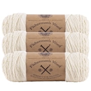 Lion Brand Yarn Fishermens Wool Natural Medium Wool Yarn 3 Pack