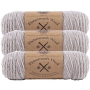 Lion Brand Yarn Fishermens Wool Oatmeal Medium Wool Yarn 3 Pack