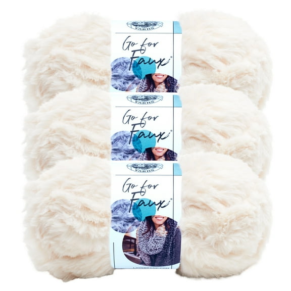 Lion Brand Yarn Go for Faux Baked Alaska Super Bulky Polyester Yarn 3 Pack