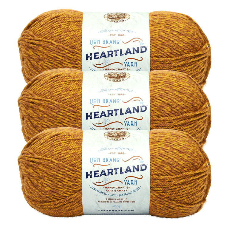 I HEART Lion Brand Yarn Heartland  the story of 3 hats and a cowl
