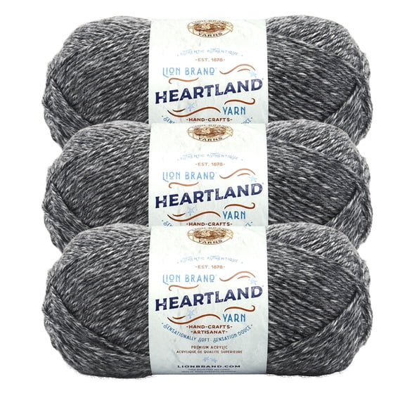 Lion Brand Yarn Heartland Great Smoky Mountains Medium Acrylic Yarn 3 Pack