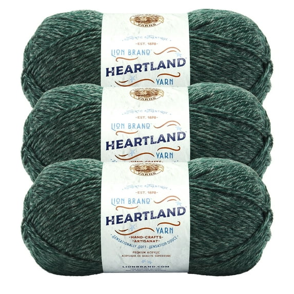 Lion Brand Yarn Heartland Kings Canyon Medium Acrylic Yarn 3 Pack