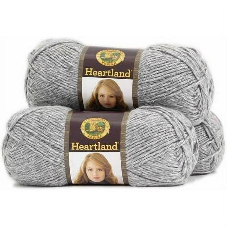 Lion Brand Yarn Heartland Mount Rainier Basic Medium Acrylic Gray