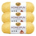 thumbnail image 1 of Lion Brand Yarn Homespun Golden, yellow mixed yarn, 790-394 Bulky Acrylic, Polyester Yarn 3 Pack, 1 of 4