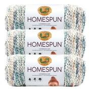 Lion Brand Yarn Homespun Tudor, pastel colored yarn, 790-315 Bulky Acrylic, Polyester Yarn 3 Pack