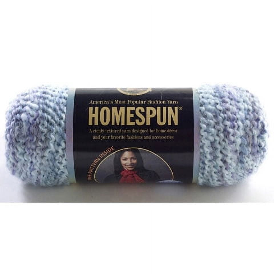 2 Skeins Of Lion Brand Homespun Yarn In Color Peony #442 New