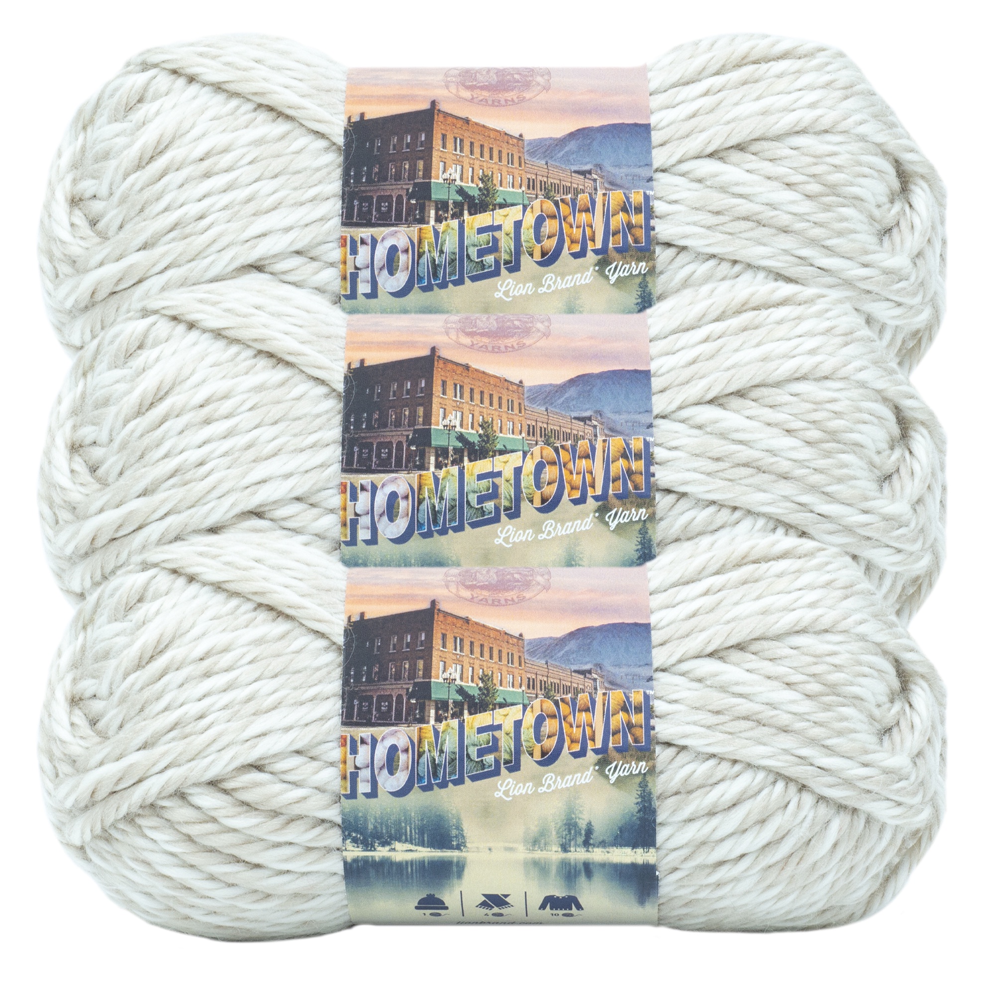 Lion Brand Yarn Hometown Catskills Corner Super Bulky Yarn Acrylic Yarn 3 Pack