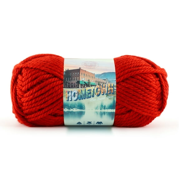 Lion Brand Yarn Hometown Cincinnati Red 135-113 Super Bulky Acrylic Yarn