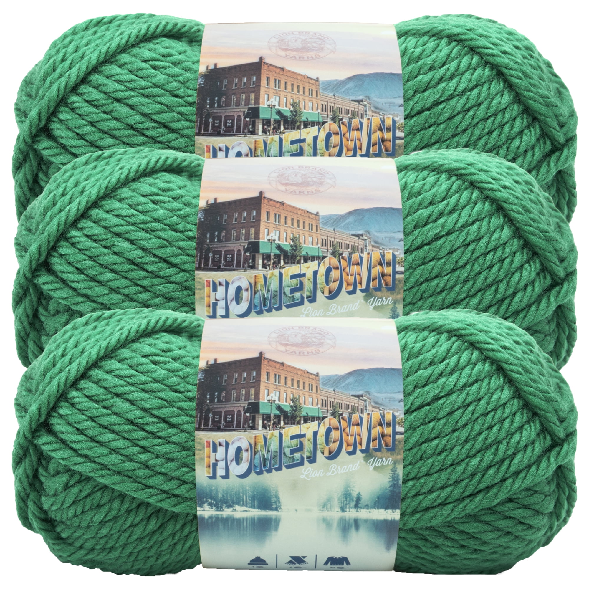 Lion Brand Yarn Hometown Hoboken Honey Basic Super Bulky Acrylic Brown Yarn  3 Pack 