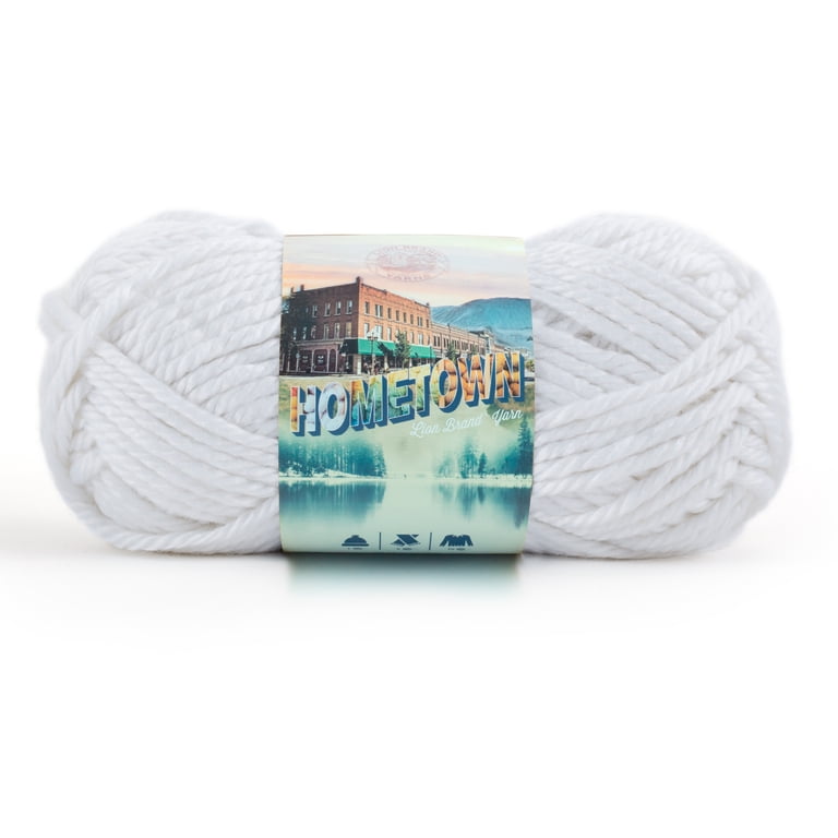 Lion Brand Yarn Hometown USA White 135-100 Super Bulky Acrylic