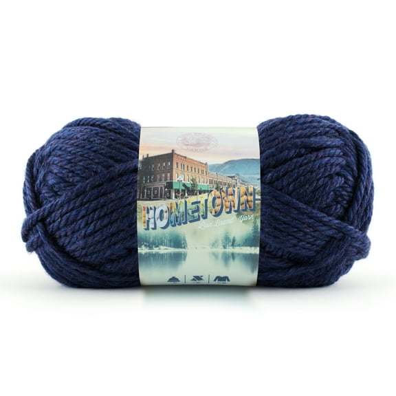 Lion Brand Yarn Hometown San Diego Navy 135-111 Super Bulky Acrylic Yarn