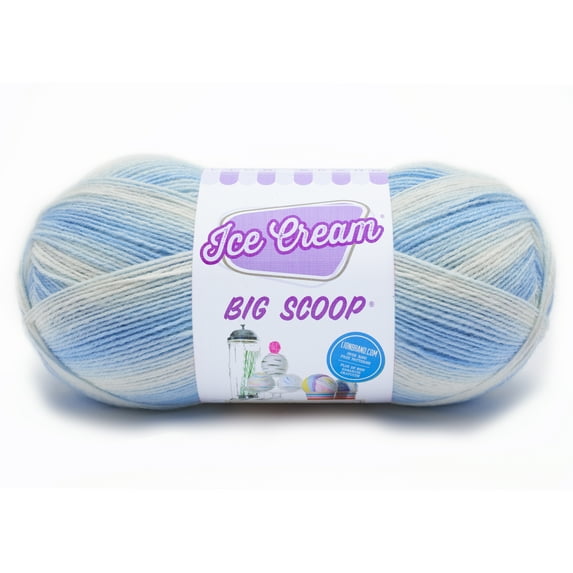 Lion Brand Yarn Ice Cream Big Scoop Blueberry Light Acrylic Multi-color Yarn 1 Pack