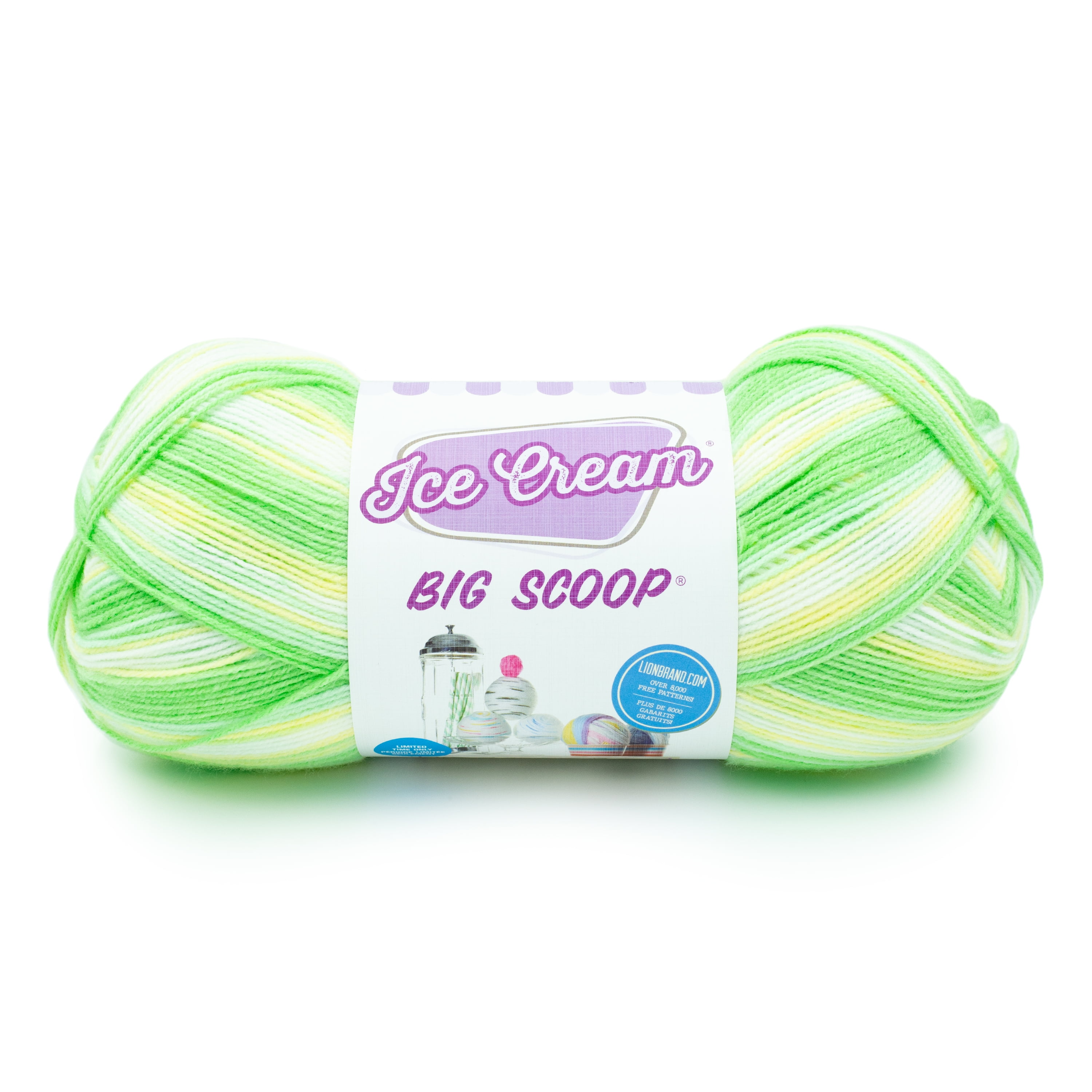 COOKIES & CREAM Ice Cream Big Scoop Lion Brand Yarn Wt 3 Light Acrylic  Variegated Machine Wash Dry Knit Crochet Fiber DIY Project 7454 -   Canada