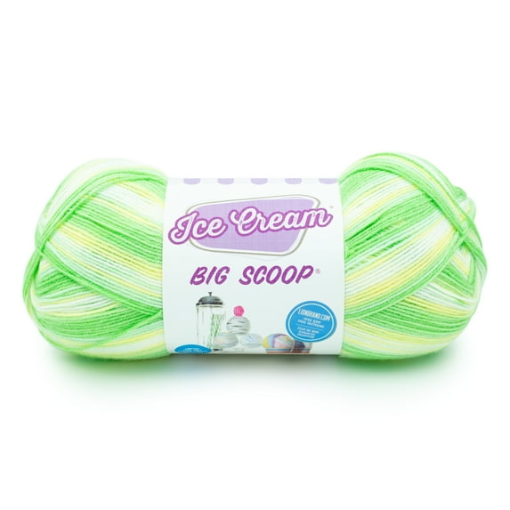 Lion Brand Yarn Ice Cream Big Scoop Limeade Light Acrylic Multi-color Yarn 1 Pack