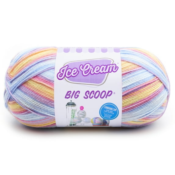Lion Brand Yarn Ice Cream Big Scoop Parfait Light Acrylic Multi-color Yarn 1 Pack