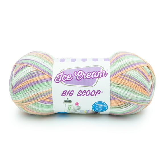 Lion Brand Yarn Ice Cream Big Scoop Rum Raisin Light Acrylic Multi-color Yarn 1 Pack