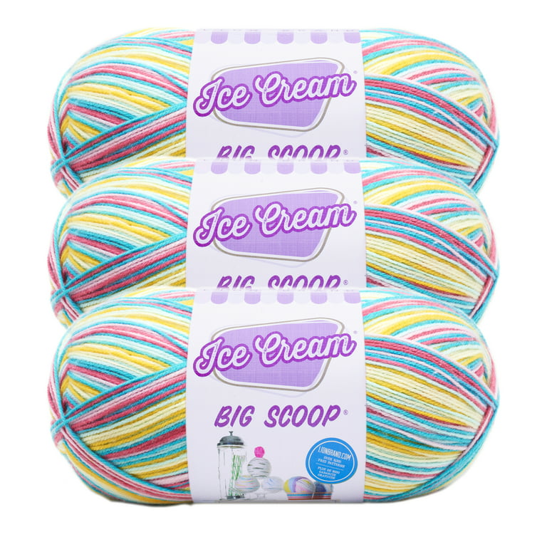 Lion Brand Yarn Ice Cream Big Scoop Teaberry Light Acrylic Multi-color Yarn  1 Pack 