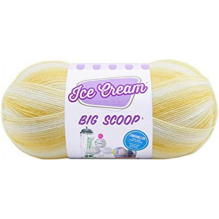 Lion Brand Yarn Ice Cream Big Scoop Yarn, Lemon Meringue