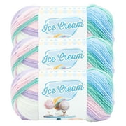 Lion Brand Yarn Ice Cream Love Potion Light Acrylic Multi-color Yarn 3 Pack