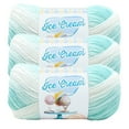 thumbnail image 1 of Lion Brand Yarn Ice Cream Mint Light Acrylic Yarn 3 Pack, 1 of 4