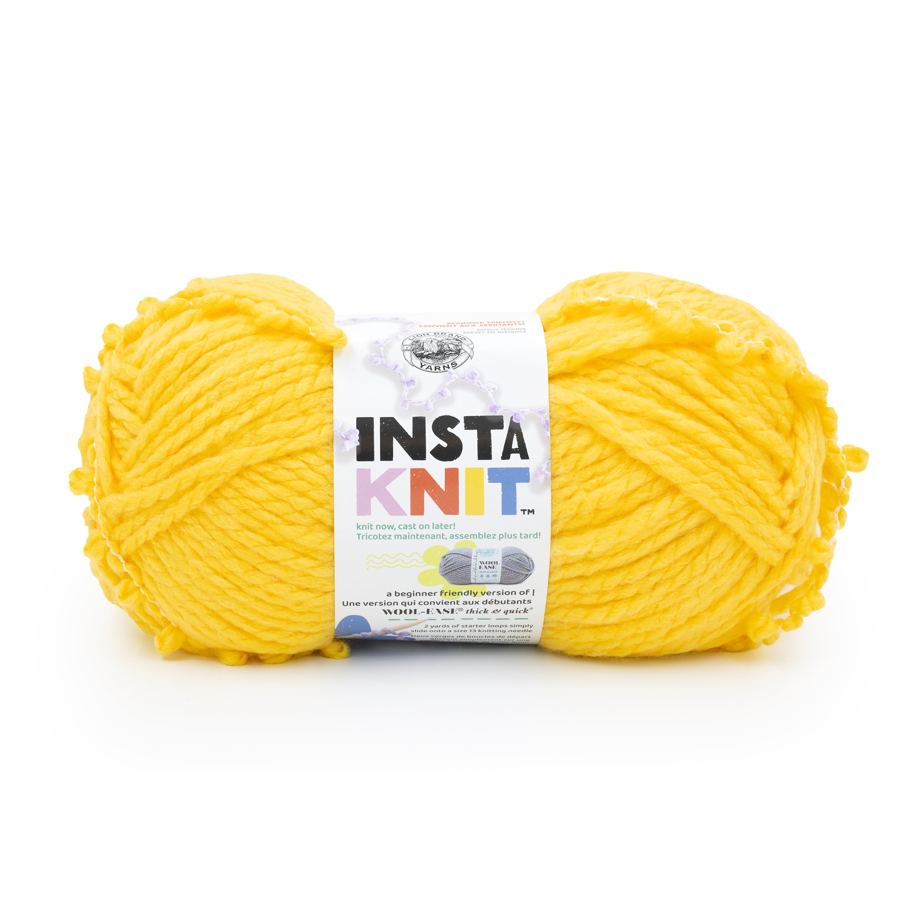 Lion Brand Instaknit Super Bulky Acrylic Yarn, Singing Like a Canary, 7.9oz/225g
