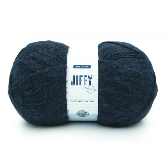Lion Brand Yarn Jiffy Bonus Bundle Deep Indigo Bulky Acrylic Blue Yarn 1 Skein