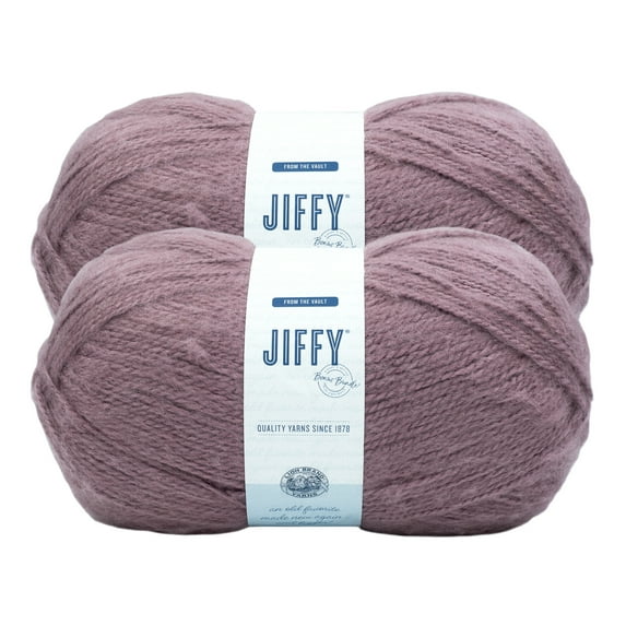 Lion Brand Yarn Jiffy Bonus Bundle Plum Bulky Yarn Acrylic Yarn 2 Pack