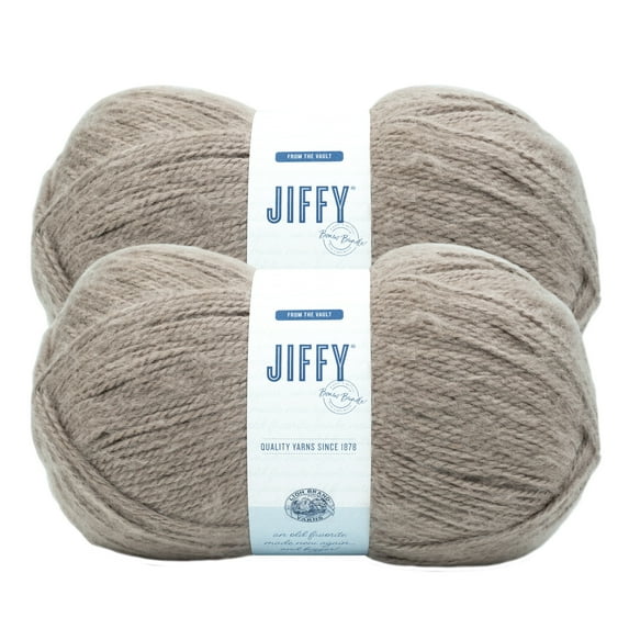 Lion Brand Yarn Jiffy Bonus Bundle Slate Bulky Yarn Acrylic Yarn 2 Pack