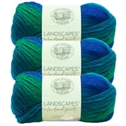 Lion Brand Yarn Landscapes Blue Lagoon Medium Acrylic Yarn 3 Pack