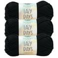 thumbnail image 1 of Lion Brand Yarn Lazy Days Licorice Medium Polyester Yarn 3 Pack, 1 of 4