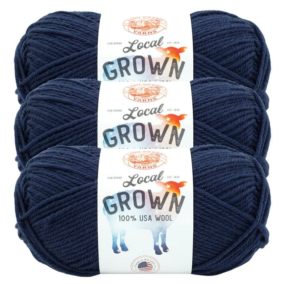 Lion Brand Yarn Local Grown Liberty Medium Wool Yarn 3 Pack