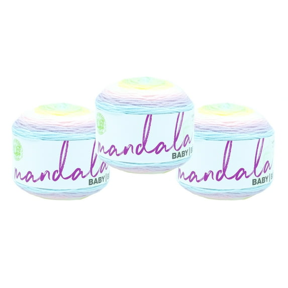 Lion Brand Yarn Mandala Baby Diagon Alley Light Acrylic Yarn 3 Pack