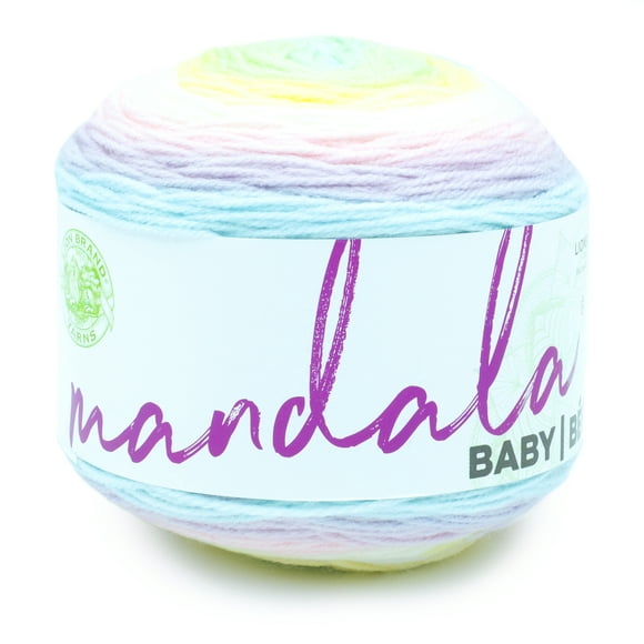 Lion Brand Yarn Mandala Baby Diagon Alley Self-Striping Baby Light Acrylic Multi-color Yarn