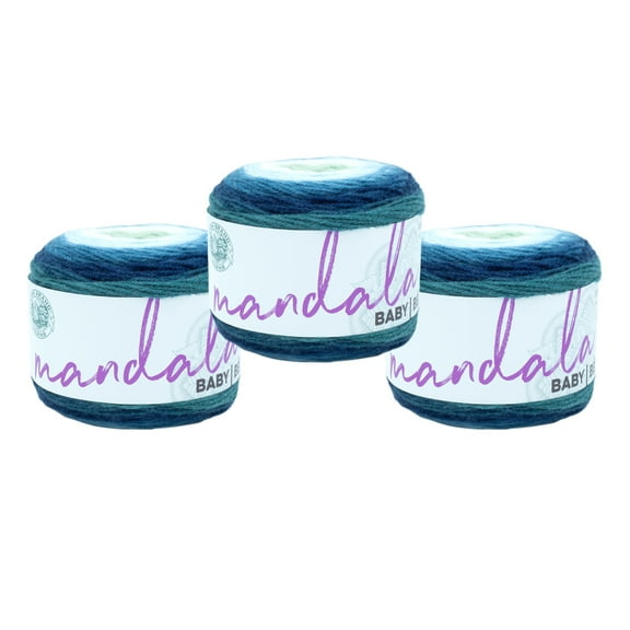 Lion Brand Yarn Mandala Baby Echo Caves Light Acrylic Yarn 3 Pack