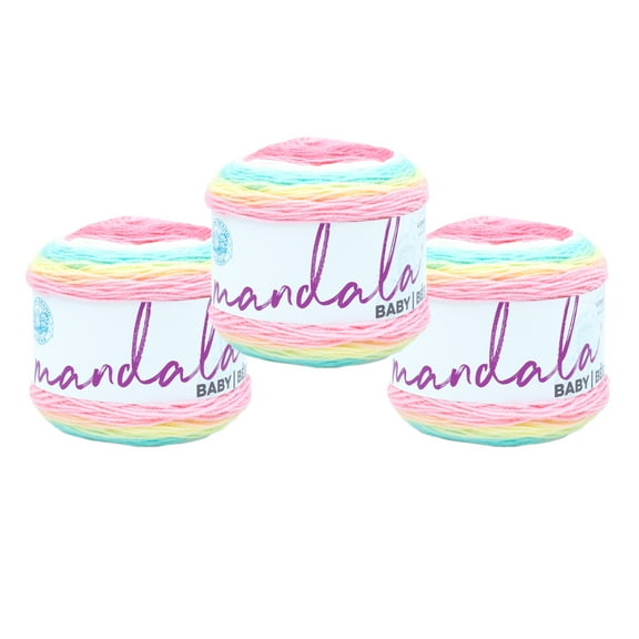 Lion Brand Yarn Mandala Baby Narnia Light Acrylic Yarn 3 Pack