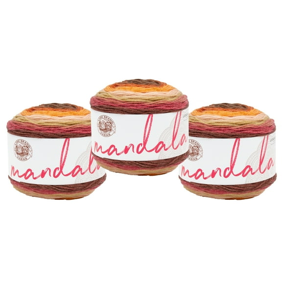 Lion Brand Yarn Mandala Banshee Light Acrylic Yarn 3 Pack
