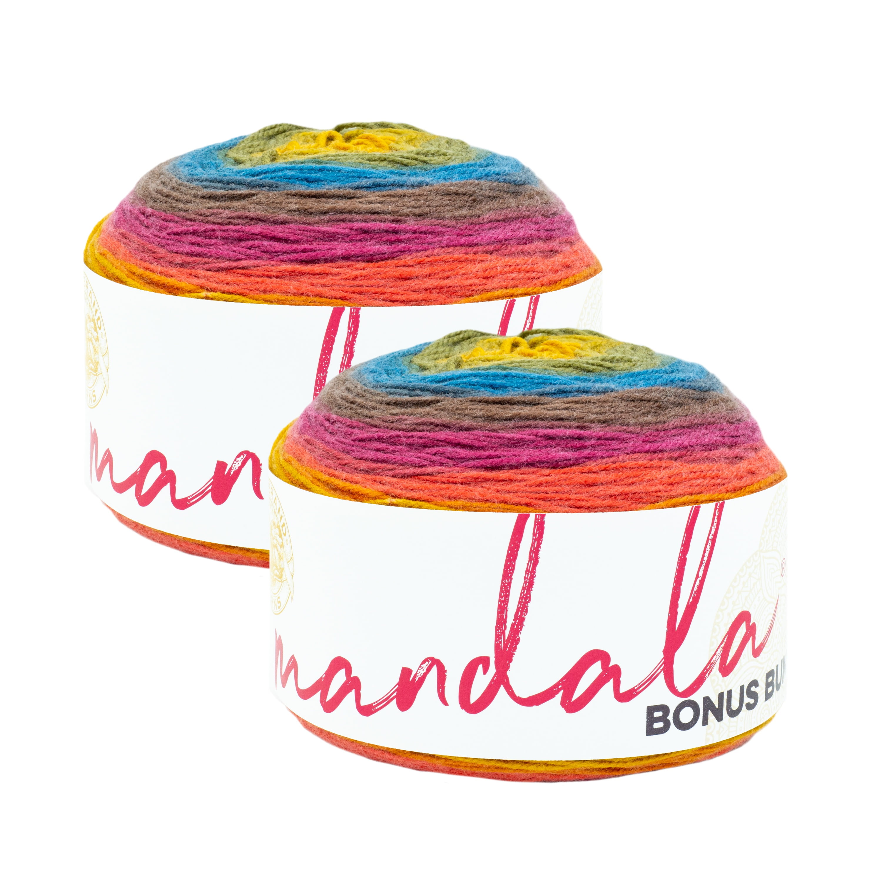 Lion Brand Yarn Mandala Bonus Bundle Chimera Light Acrylic Yarn 2 Pack