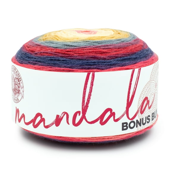 Lion Brand Yarn Mandala Bonus Bundle Satyrs 125-246E Acrylic Light DK 1181yd 10.5oz Yarn