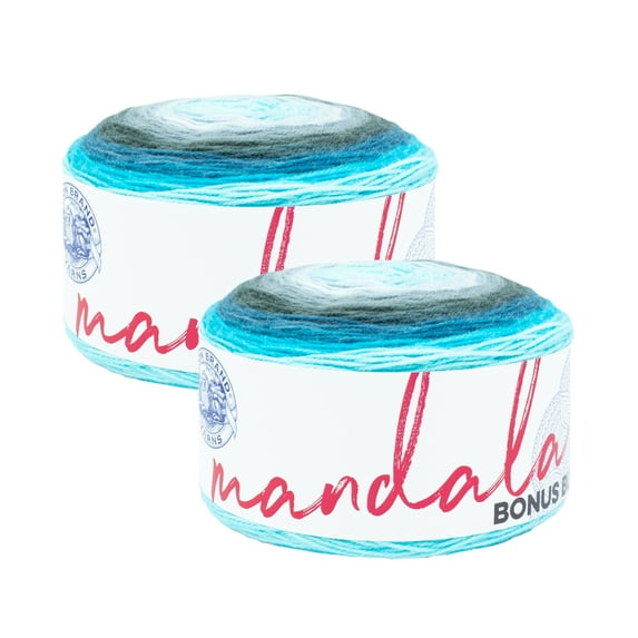 Lion Brand Yarn Mandala Bonus Bundle Spirit Light Acrylic Yarn 2 Pack