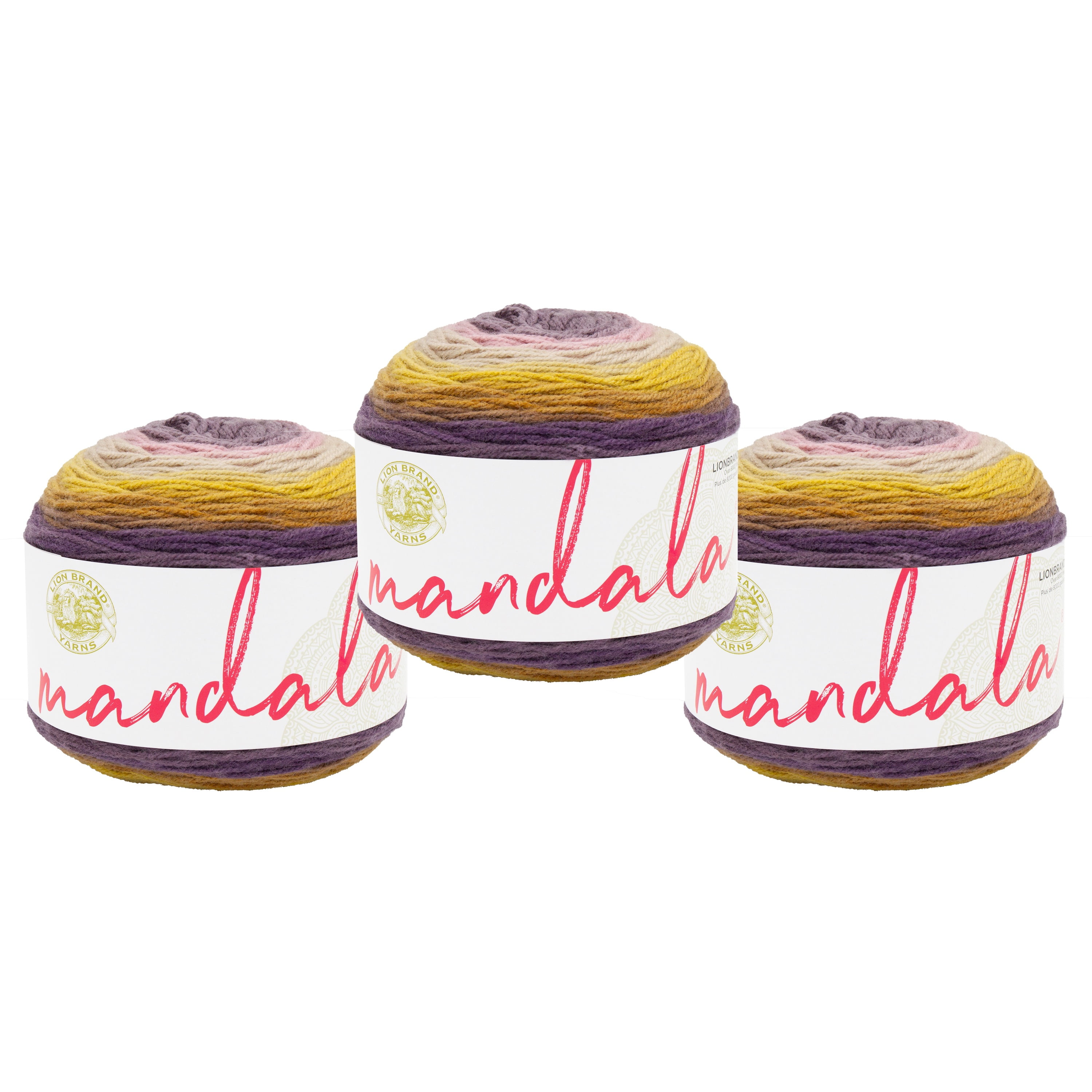 Lion Brand Yarn Mandala Bowtruckle Light Acrylic Yarn 3 Pack